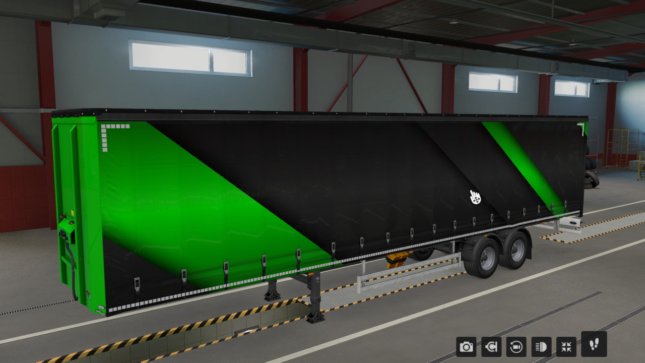 Black and Neon Green Trailer Skin
